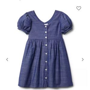 NWT Janie and Jack Chambray Puff Sleeve girls size 8